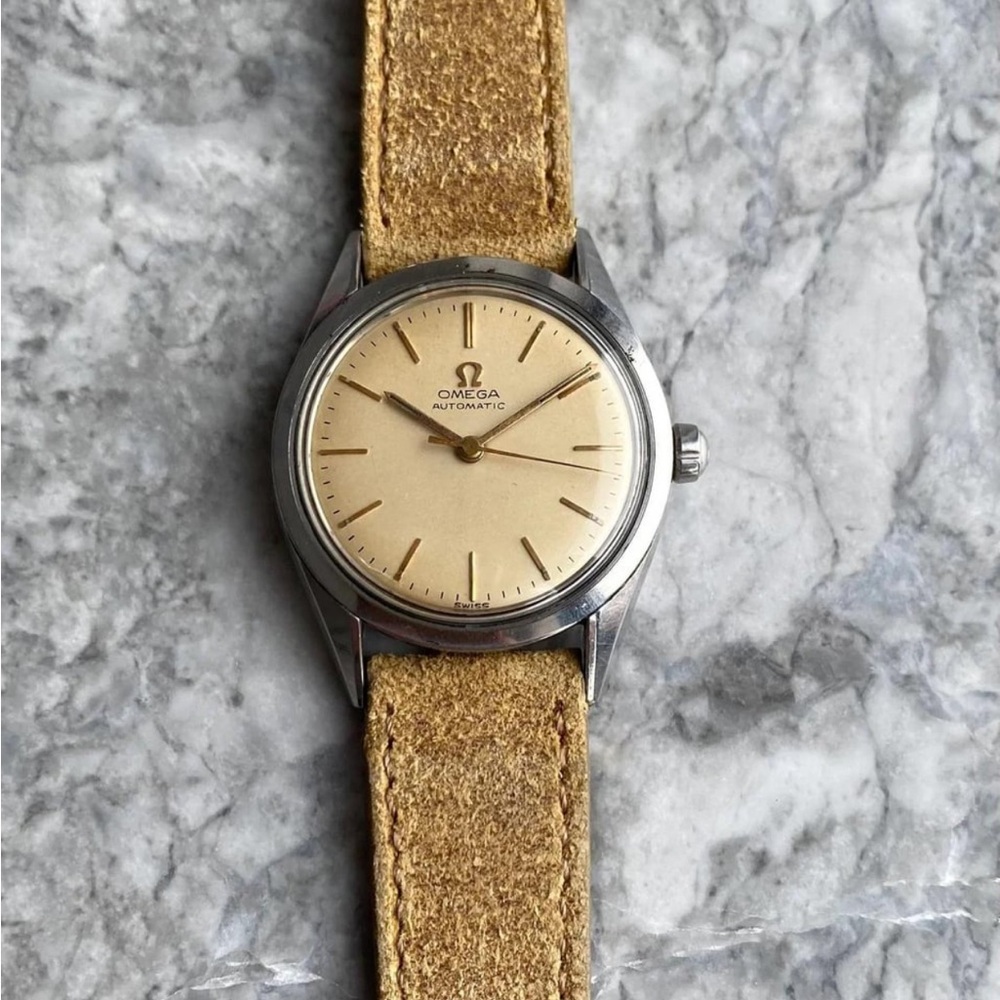 Omega Watch with Leather Strap